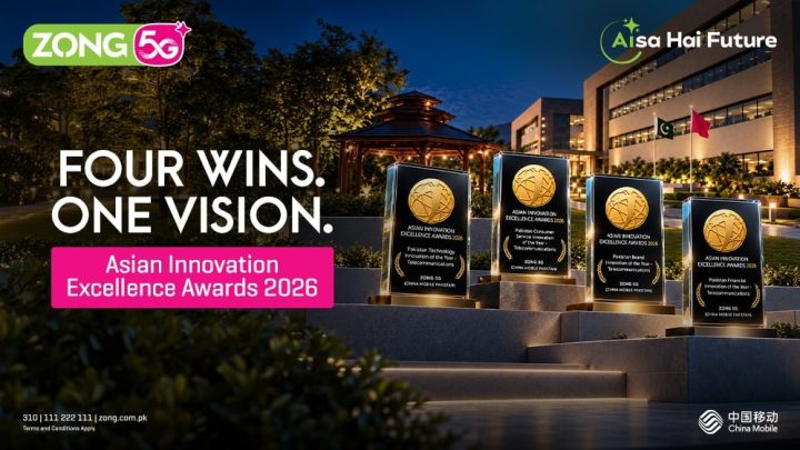 Zong’s AI Innovation Secures Four Honors at Asian Innovation Excellence Awards 2026, Advancing Pakistan’s Technology Leadership