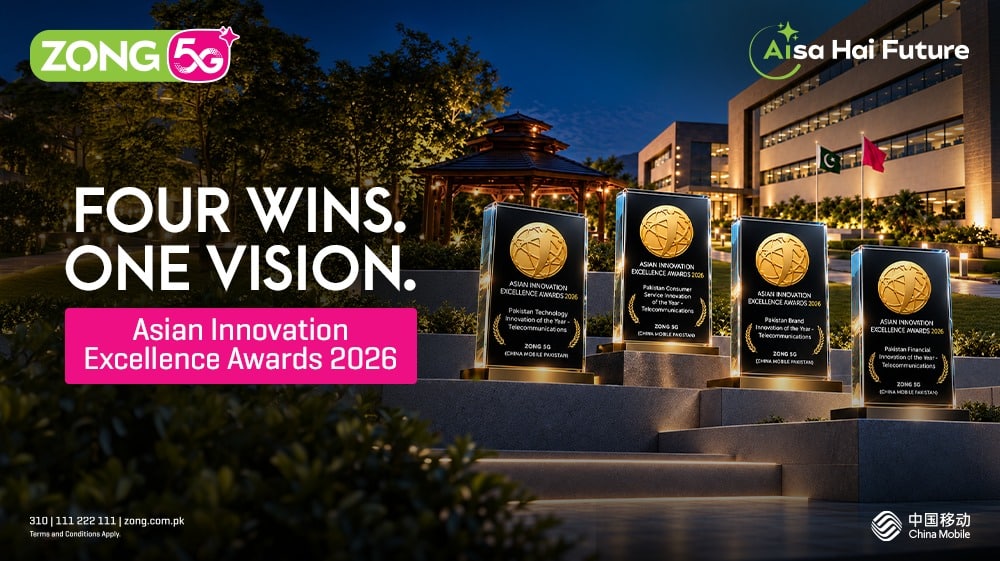 Zong’s AI Innovation Secures Four Honors at Asian Innovation Excellence Awards 2026, Advancing Pakistan’s Technology Leadership